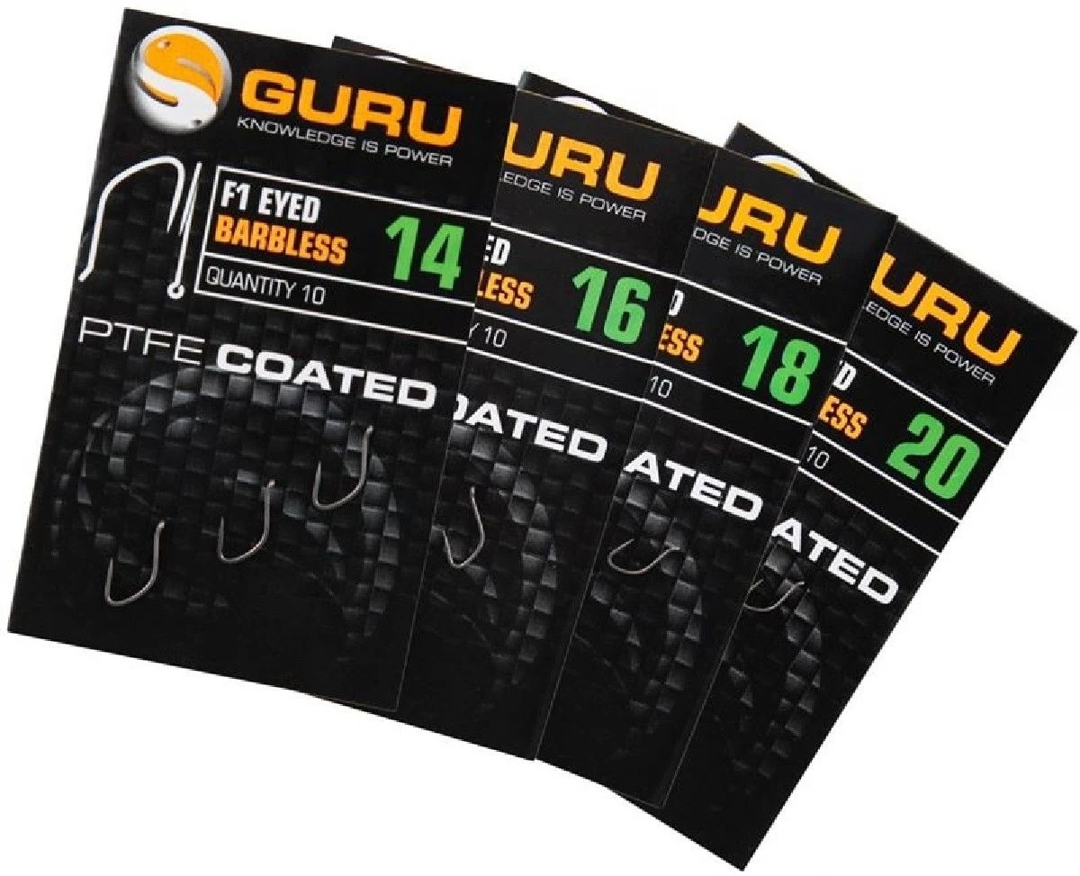 Guru F1 Eyed Hook Barbless 2 Guru F1 Eyed Hook Barbless - Afbeelding 2