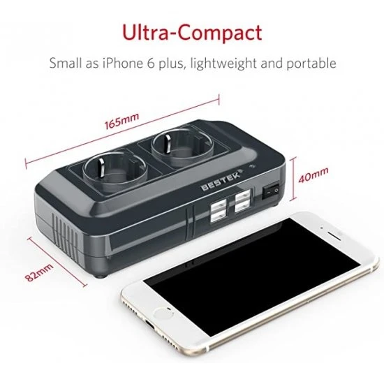 Omvormer 11/15volt-230volt 200watt 6 Omvormer 11/15volt-230volt 200watt - Afbeelding 6