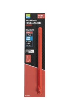 Preston Natural N-10 Onderlijn Hooklengths Met Weerhaak