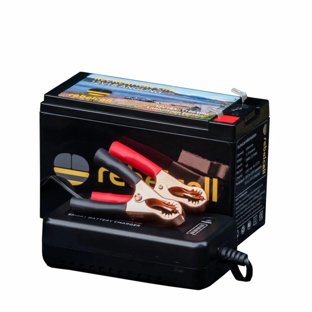 Rebelcell 12V 18A Accu + 12.6V 4A Oplader 1 Rebelcell 12V 18A Accu + 12.6V 4A Oplader